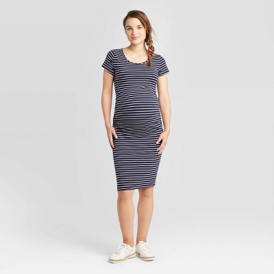 Striped Short Sleeve T-shirt Maternity ...